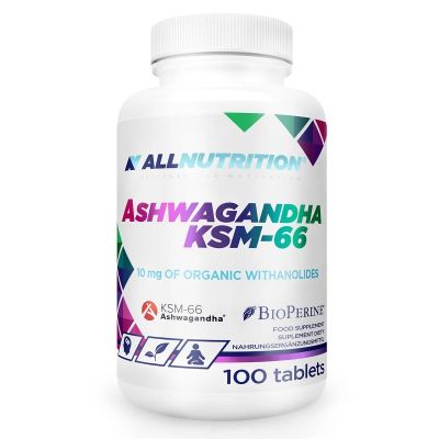 Ашваганда KSM-66 + биоперин х 100 таблетки Allnutrition | Ashwagandha KSM-66