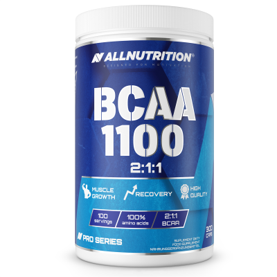 БЦАА Верижно-разклонени аминокиселини 1100 мг х 300 капсули Allnutrition | BCAA 2:1:1