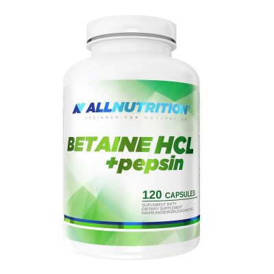 Бетаин + Пепсин х 120 капсули Allnutrition | Betaine HCL & Pepsin