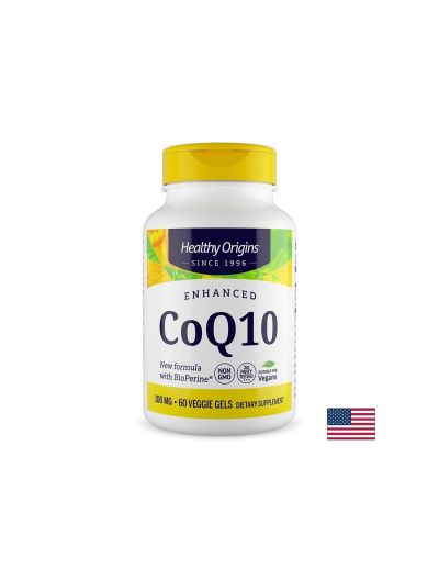 Коензим Q10 + биоперин 100 мг х 60 капсули Healthy Origins | Coenzyme Q10 & Bioperine