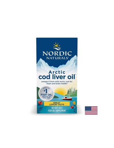 Масло от черен дроб на арктическа треска 250 мг х 90 капсули Nordic Naturals | Cod Liver Oil