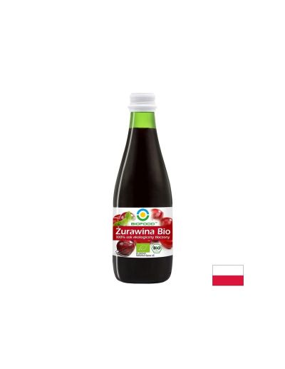 Био сок от червена боровинка 100% х 300 мл BIOFOOD | Cranberry organic juice