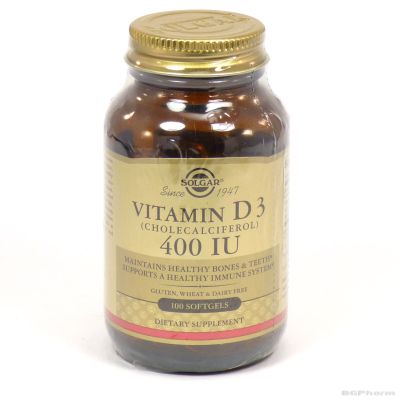 ВИТАМИН Д3 400IU х 100 капсули СОЛГАР | VITAMIN D3 SOLGAR