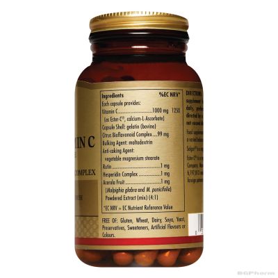 ЕСТЕР-С 1000мг (Високоусвоим Витамин Ц)  х 90 капсули СОЛГАР | ESTER-C 1000mg 90s SOLGAR