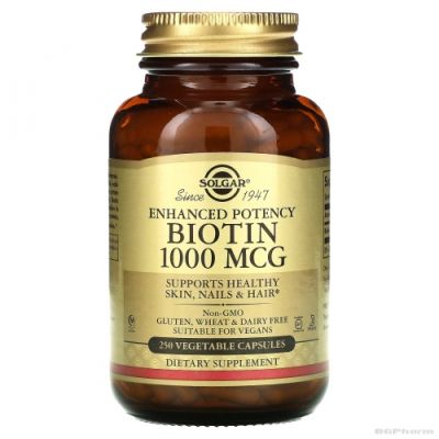 БИОТИН 1000мкг х 50 капсули СОЛГАР | BIOTIN SOLGAR