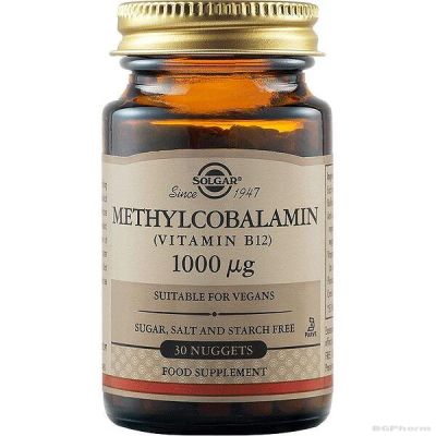 МЕТИЛКОБАЛАМИН ( Витамин Б12 ) 1000 мкг х 30 таблетки СОЛГАР | METHYLCOBALAMIN SOLGAR