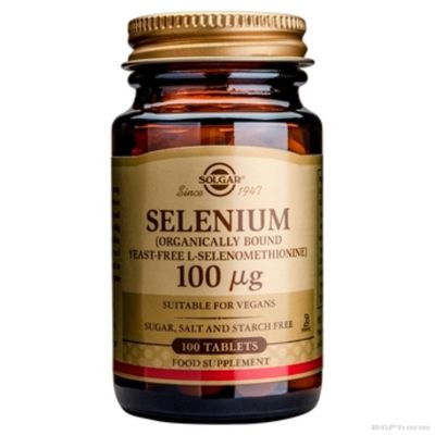 СЕЛЕН 100 мкг х 100 таблетки СОЛГАР | SELENIUM 100mcg tabslets 100s SOLGAR