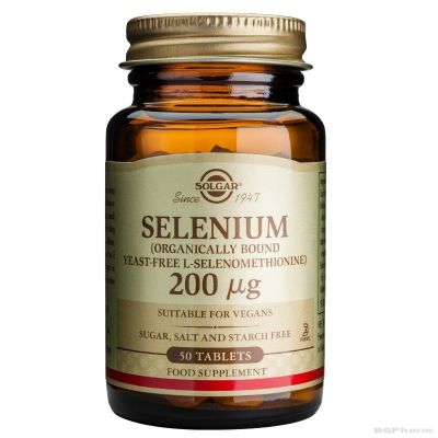 СЕЛЕН 200 мкг х 50 таблетки СОЛГАР | SOLGAR