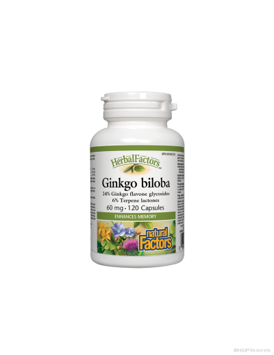 Гинко Билоба 60мг х 120 капсули Natural Factors | Ginkgo Biloba caps