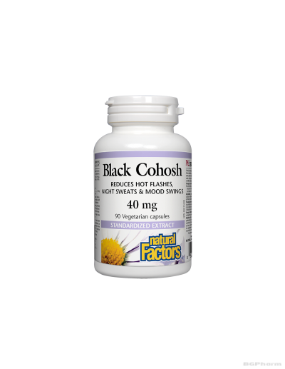 Гроздовиден ресник (Черен кокош) 40мг 90 капсули Natural Factors | Black Cohosh