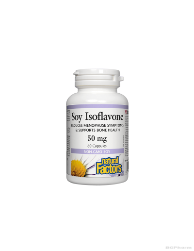Соеви изофлавони 50мг х 60 капсули Natural Factors | Soy Isoflavone