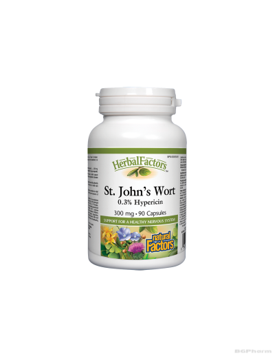 Жълт кантарион 300мг х 90 капсули Natural Factors | St. John`s Wort