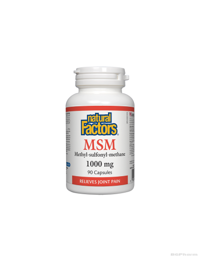 МСМ (Метил-Сулфонил-Метан, органична сяра) 1000мг 90 капсули Natural Factors | MSM