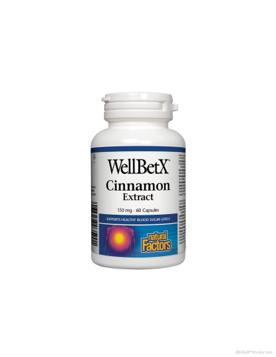 Канела 150мг х 60 капсули Natural Factors | Cinnamon Extract