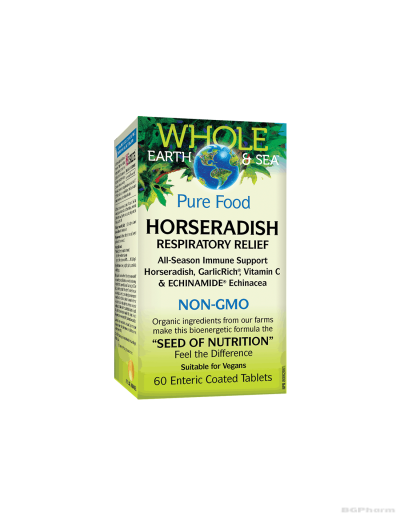 Whole Earth & Sea® Хрян Комплекс х 60 таблетки Natural Factors|Horseradish