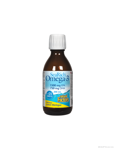 SeaRich Омега 3 4500мг + Витамин Д3 1000IU сироп х 200мл Natural Factors