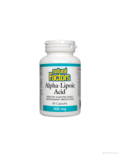 Алфа-липоева киселина 400мг x 60 капсули Natural Factors | Alpha-Lipoic Acid