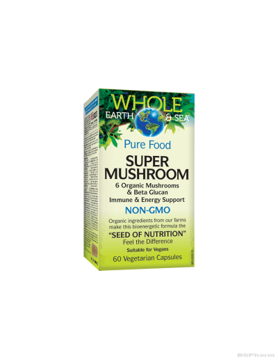 Whole earth & sea® Комлекс от лечебни гъби х 60 капсули Natural Factors | Super Mushroom