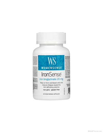 IronSense® WomenSense®/ Желязо (бисглицинат) 20 mg x 60 капсули Natural Factors