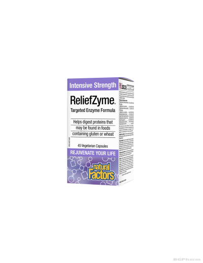 ReliefZyme Храносмилателни ензими x 45 капсули Natural Factors | Targeted Enzyme Formula