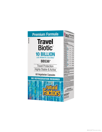 Travel Biotic Пробиотик ( при пътувания) х 60 капсули Natural Factors