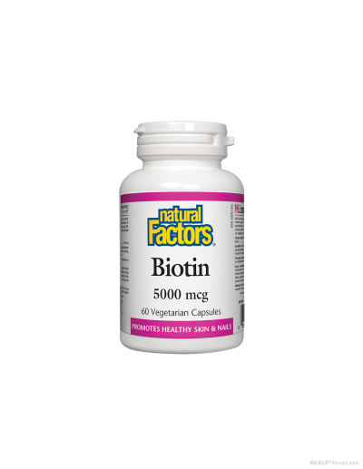 Биотин (ВитамиН Б7) 5000мкг х 60 капсули Natural Factors| Biotin