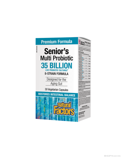 Senior’s Multi Probiotic Пробиотик за възрастни 8 щама, 35 млрд. х 30 капсули Natural Factors