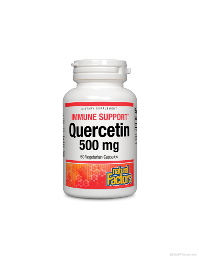 Кверцетин 500мг + мед и цинк х 60 капсули Natural Factors | Immune Support Quercetin