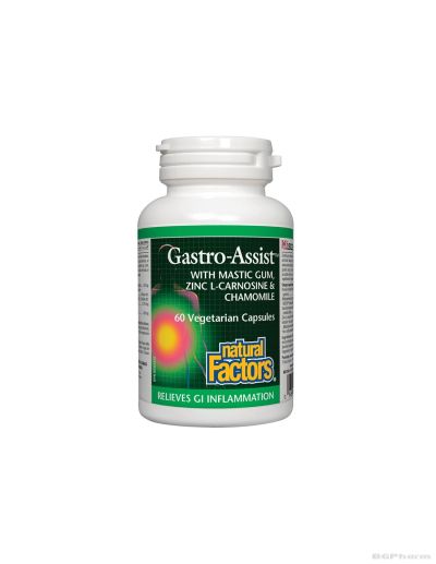 Gastro Assist™ Формула с мастикс, цинк-L-карнозин и лайка 60 капсули Natural factors