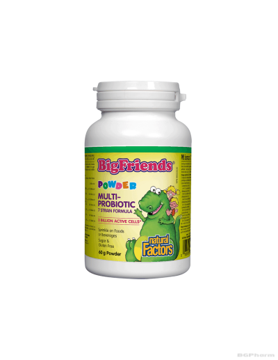 Мулти пробиотик за деца 3 млрд CFU x 60гр прах Natural Factors | Big Friends
