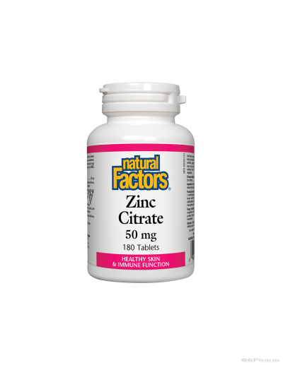 Цинк (цитрат) 50мг х 180 таблетки Natural Factors | Zinc Citrate