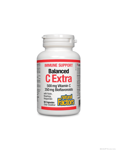 Витамин Ц 500мг + биофлавоноиди 350мг х 90 капсули Natural Factors | Immune Support