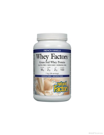 Суроватъчен протеин изолат (ванилия) х 1кг Natural Factors | Whey Factors®