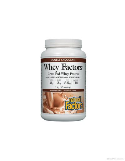 Суроватъчен протеин изолат (шоколад) х 1кг Natural Factors | Whey Factors®