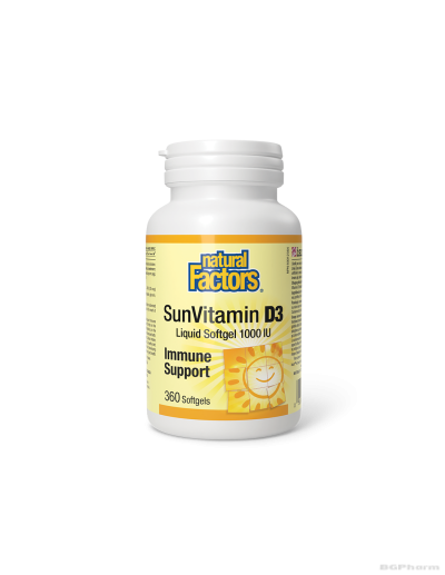 Витамин Д3 1000IU х 360 меки капсули Natural Factors | Vitamin D3