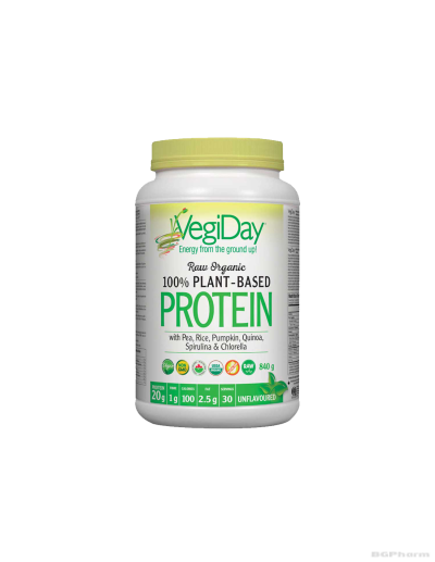VegiDay ® Веган протеин + хлорела и спирулина 840гр прах Natural Factors
