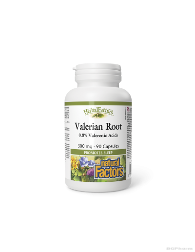Валериана (корен) 300мг х 90 капсули Natural Factors | Valerian root