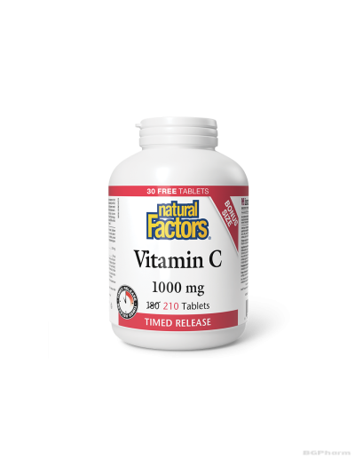 Витамин Ц 1000мг + Биофлавони х 210 таблетки с удължено действие Natural Factors