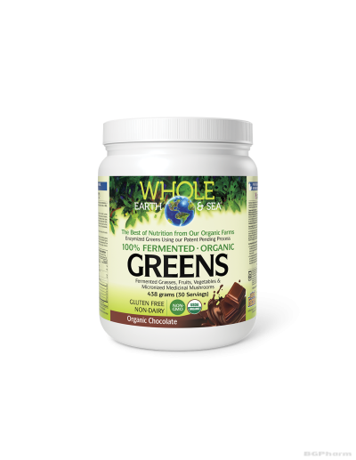 Whole Earth & Sea Ферментирали органик растителни храни х 438гр пудра (шоколад) Natural Factors