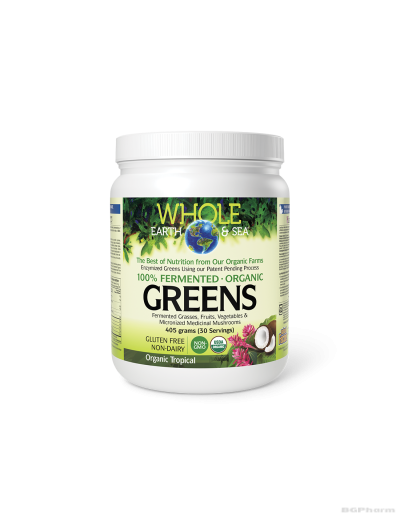 Whole Earth & Sea Ферментирали органик растителни храни 390гр пудра (тропикал) Natural Factors