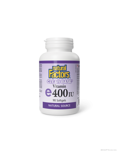 Витамин E 400IU х 90 софтгел капсули Natural Factors | Clear Base Vitamin E