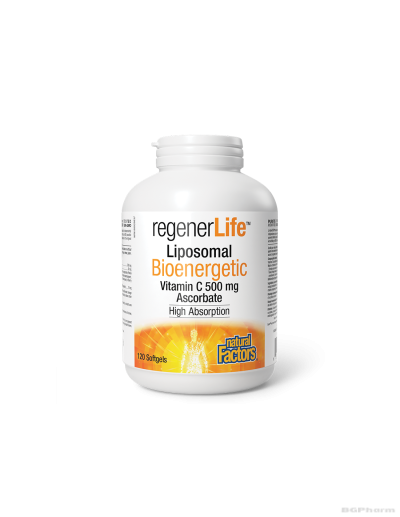 Regenerlife ™ Липозомен Витамин Ц 500мг х 120 капсули Natural Factors