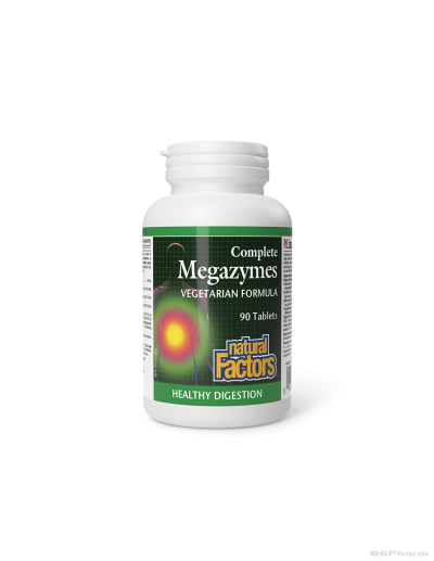Megazyme Complete Растителни храносмилателни ензими х 90 таблетки Natural Factors