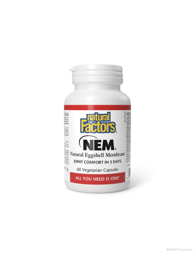НЕМ Натурална яйчена мембрана (за кости и стави) 500мг x 60 капсули Natural Factors