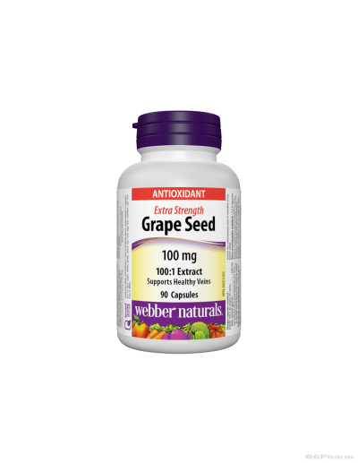 Гроздово семе екстракт 100мг x 90 капсули Webber Naturals | Grape Seed Extract 100:1