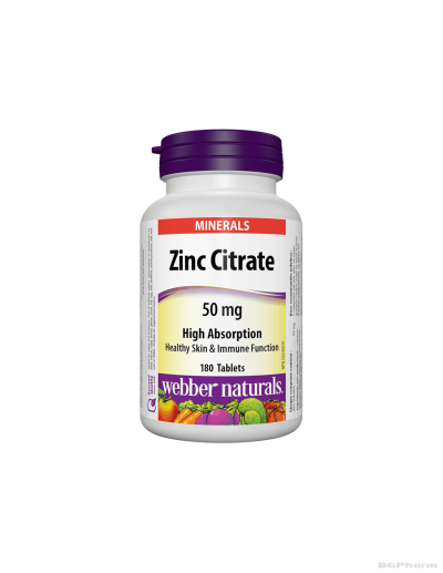 Цинк цитрат 50мг х 180 таблетки Webber Naturals | Zinc Citrate