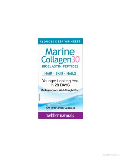 Collagen30® Морски колаген с био еластинови пептиди х 120 капсули Webber Naturals