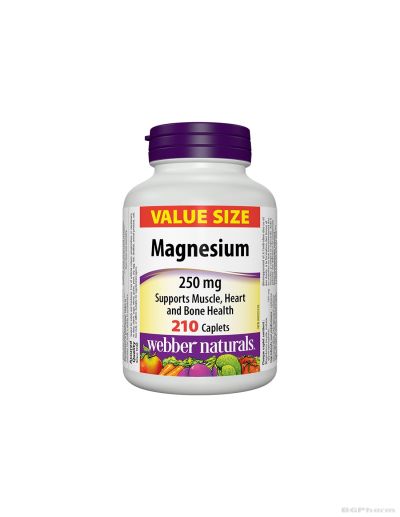 Магнезий (оксид, малат, глицерофосфат) 250мг х 210 каплети Webber Naturals