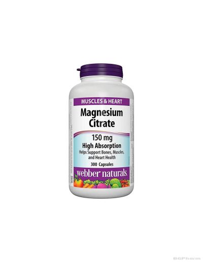 Магнезий цитрат х 150мг х 300 капсули Webber Naturals | Magnesium Citrate