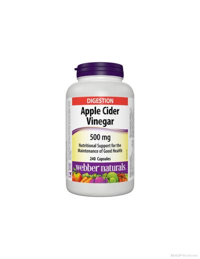 Ябълков оцет 500мг х  240 капсули Webber Naturals | Apple Cider Vinegar